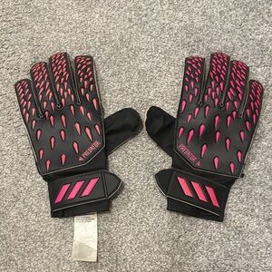 Adidas Predator Gloves Black with Pink Accents